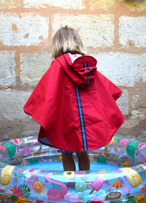 Cape De Pluie Vélo Enfant - Temps Des Grenouilles 2 Cape De Pluie Vélo Enfant - Temps Des Grenouilles – Image 2
