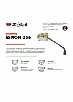Rétroviseur Vélo Espion Z56 - Zéfal 7 Rétroviseur Vélo Espion Z56 - Zéfal -Accessoires vélo Soldes retroviseur velo espion z56 zefal 3