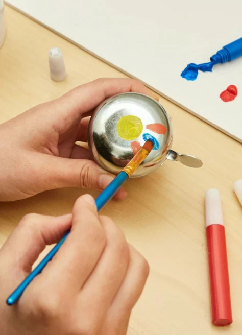 Sonnette Vélo à Peindre Soi-même - Kikkerland -Accessoires vélo Soldes sonnette velo a peindre soi meme kikkerland